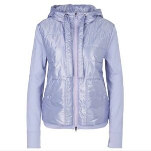 Marc Cain Quilted Zip Hoodie Soft Violet